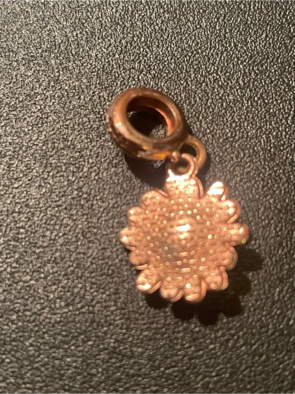 Pink Daisy Enamel Charm Pendant